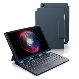 Funda con teclado para Samsung Galaxy Tab A9 Plus/A9+ de 11 pulgadas, color azul