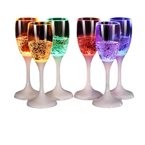 �U�Z�b�gLED �V�����p���O���X �R�b�v ���� �O���X 6�F �t�̊��m �J���[LED�t�� �s�J�s�J �Z���T�[�l�I�� ���C�� �J�N�e�� �t���[�g �S�u���b�g �N���X�}�X �p�[�e�B�[ �N���u�ȂǃC�x���g �F�B �Ƒ� ���l�ւ̃N���X�}�X �V�N �o�����^�C���E�f