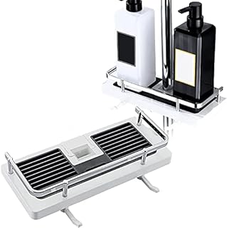 MasterUnion Punch-Free Multi-Function Storage Rack,2-in-1 Liftable Shower Rack,Bathroom Shower Shelf,Shower Caddy No Drill