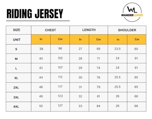 WANDERLOOMS Bike Rider Jersey for Men Full Sleeve T-Shirt Round Neck Trackside Thunder Graphic Printed Riding Clothes Sports Tshirt