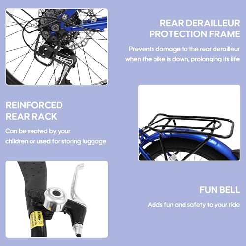 BGGFNZ Foldable Tandem Bike 20 Inch