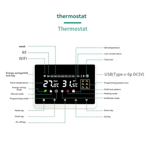 Thermostat WiFi intelligent chauffage eau chaudière gaz boîtier connecté Home Control - 6
