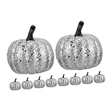 Photo Gallery goohochy 10 pezzi zucche glitterate in schiuma decorazioni autunnali per halloween zucche artificiali piccole per festa e casa realistici luminosi per atmosfera festiva Photo Gallery goohochy 10 pezzi zucche glitterate in schiuma decorazioni autunnali per halloween zucche artificiali piccole per festa e casa realistici luminosi per atmosfera festiva