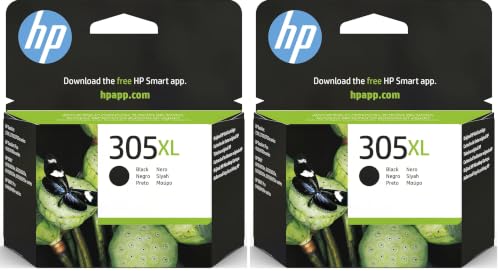 HP Cartucho de Tinta Original Negro de Alto Rendimiento 305XL (Paquete de 2)