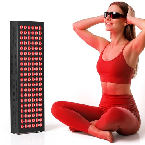 Red Light Therapy Box, 5in1 LED with 630-660-810-830-850, Metal Case, 3 Modes Red Light Panel with Soft Belt, 6 Timing Set - 9 Pulse Modes - 4-Level - Red Light Therapy Panel for Body
