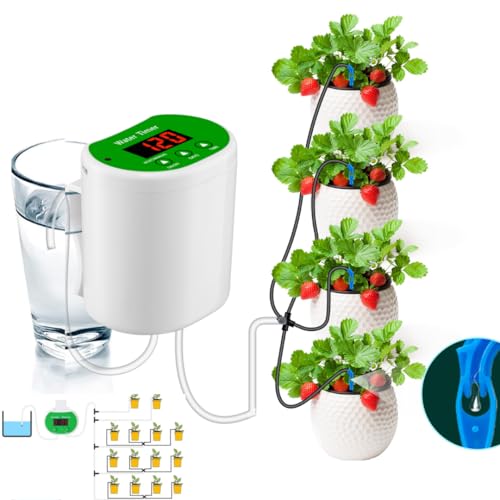 Blackt Electrotech BT29ADI USB Rechargeable Automatic Plant Watering System – Drip Irrigation Kit with Water Timer for 12 Indoor Potted Plants, Vacation Self-Watering Solution