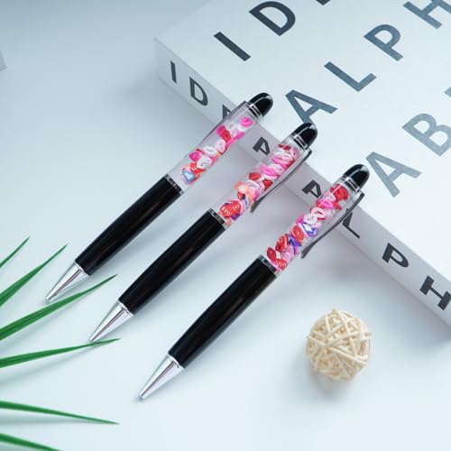Image of Kiss Love Heart Funny Pens Cute Floater Floating Liquid Writing Journaling Office Pen Unique Gifts