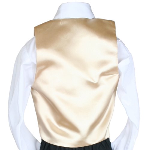 Boys Satin Champagne Vest from Baby to Teen3