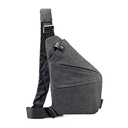 Dragon Honor Waterproof Shoulder Backpack Anti Theft Compact Chest Crossbody Bag Cover Pack Rucksack Bicycle Sport (Gray, Left)