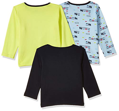 Image of Amazon Brand - Jam & Honey Baby Boy's Full Sleeves T-Shirt | 100% Cotton Printed Regular Fit T-Shirts | New Born Baby Clothes - 0 to 24 Months (Pack of 3)