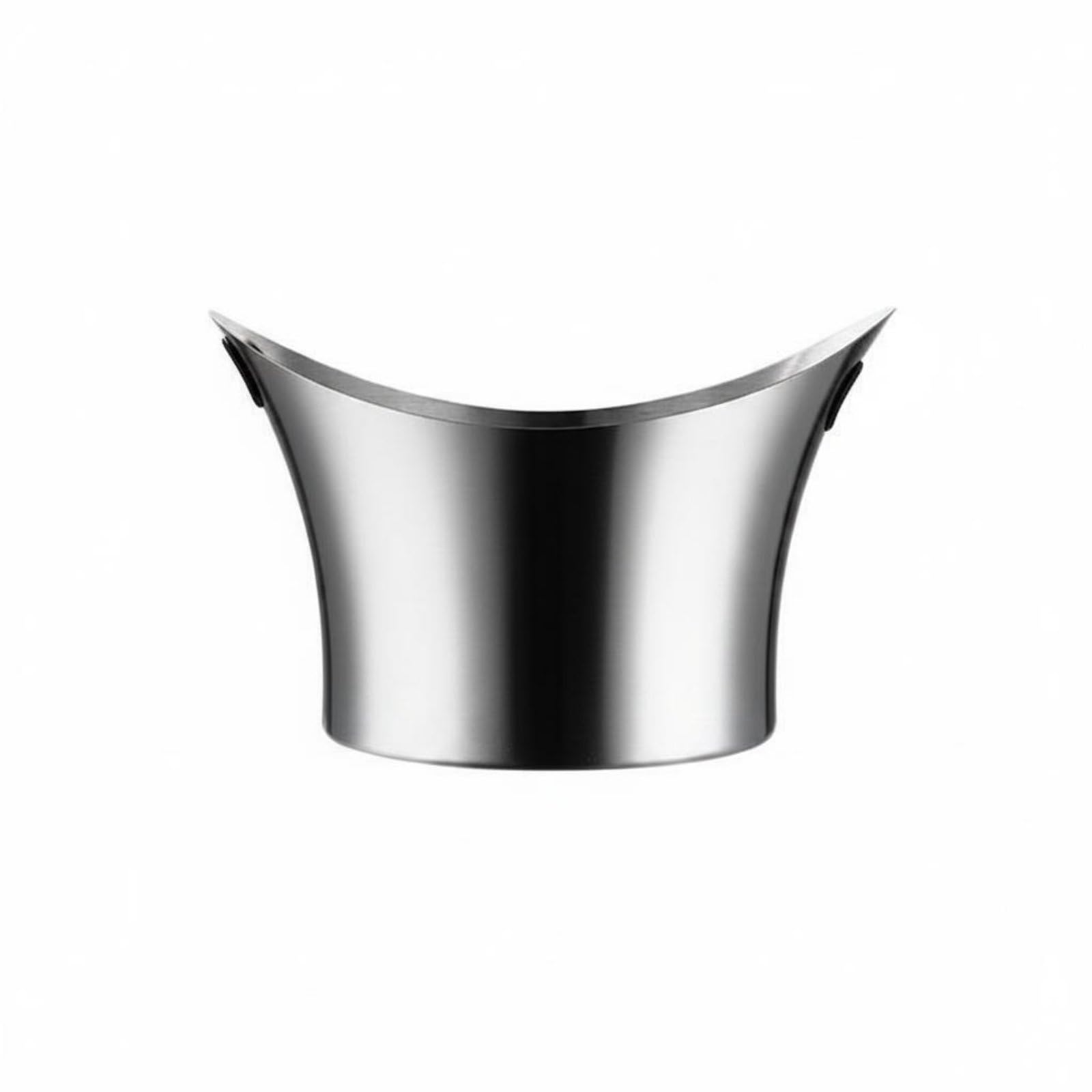 Cubitera de Champán Cubo de Hielo de Botellas Cubeta para Bebidas con Acero Inoxidable y Limpieza Rápida Adecuada para Servicio Continuo Catering Bodas Cumpleaños, Plata, Yuanbao