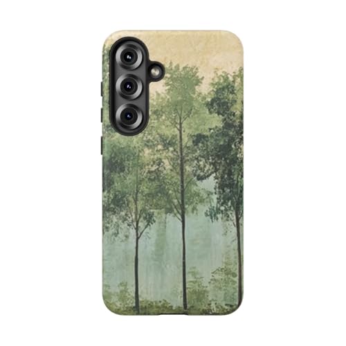 Coque Samsung Galaxy S25 Plus Ligne d'Arbre Verte Chic Épuré | Un Style Inspiré de la Nature