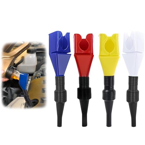 Oil Funnels for Automotive Use,Universal Wide Mouth Funnel,Upgraded Universal Household Folding Buckle Funnel,Easy to Carry Wide Mouth Flexible,for Motorcycle, Car, Oil, Gasoline (2)