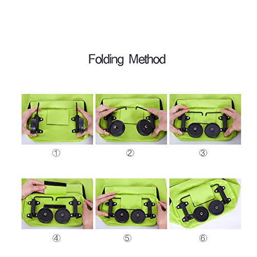 ZDYLM-Y Einkaufsroller klappbar Multifunktions-Faltbare bewegliche Schlepper-Einkaufstasche, Strapazierfähige rollendes… – Bild 5