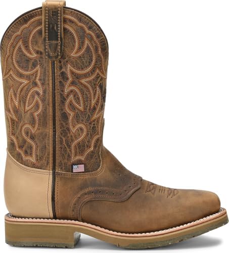 Double H Mens DH3567 Square Steel Toe Roper Boot Brown : Amazon.ca