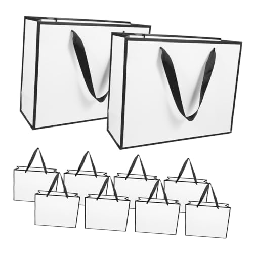 Paquet 20 en papier blanc emballage cadeau léger pour transporter vos objets au quotidien