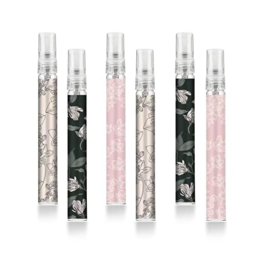 Facewegen 6 Pcs Portable Travel Refillable Perfume Atomizer Bottle,10ml Perfume Atomiser Bottles,Fragrance Spray Bottle, Scent Pump Case for Women and Men