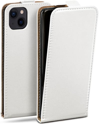 Housse iPhone 15 cuir blanc moex élégante protection intégrale à clapet
