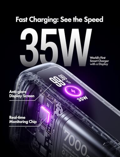 Image of LISEN 3 in 1 Travel Power Bank [2026 Aggregative] Portable Charger with Wall Plug,35W Powerbank Fast Charging with Extension Cable for iPhone 17 16 15 Pro Max Plus, Samsung Galaxy, iPad, Pearl White | Compact & Travel-Friendly Power Bank Wall Charger Long Cable USB C