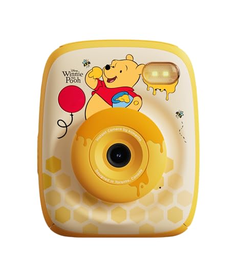 Image of kiimento x Disney Ink-Free Instant Print Digital Camera & Video Recorder for Kids & Adults with Selfie Mode | 5-Sec Prints in 4 Print Colors, 25+ Filters, 48MP, 1080p - Model P2 (Winnie the Pooh)