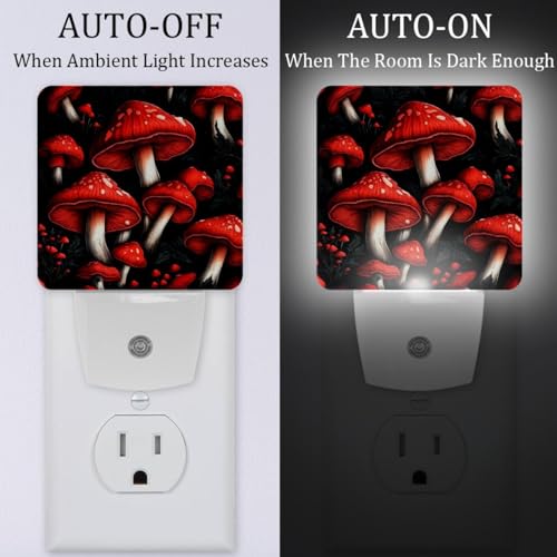Lámpara nocturna led enchufable 2 piezas roja miniatura 2