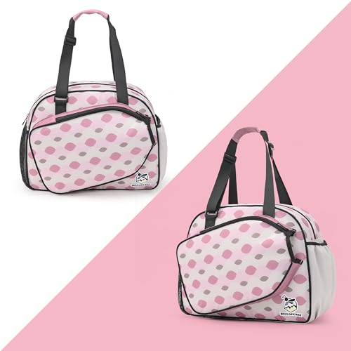 Image of Boulder Bee Pickleball Bags, Premium Pickleball Tote Bag for Girls, Women's Hand /Shoulder Gym Bag w Water Bottle Holder, with Pickleball Racquet /Paddle Holder