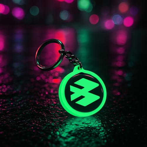 Mi Glow Store Glow in Dark Keychain for Bike Men | Gift for Man | Bike Accessories | Charges in Light Glows in Dark | Key chain for Bike | Compatible with Bajaj (Green)