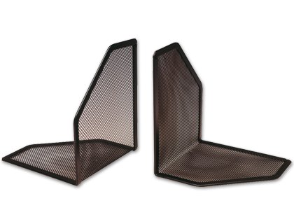 Q-Connect Apoyalibros Metálico rejilla Color Negro -Juego