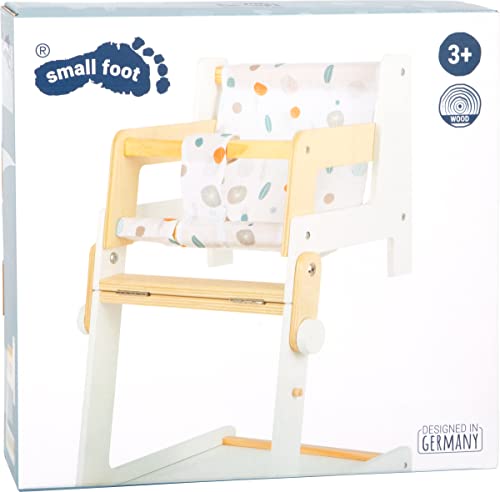 Small Foot Puppenhochstuhl Little Button, multifunktionaler und hochwertiger Kombihochstuhl, ab 3 Jahren, 11814, Weiß