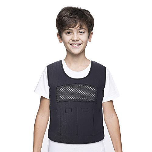 Weighted Vest for Kids with Sensory Issues(Ages 2-4, Small) â€“ Weighted Compression Vest for Children with Autism, ADHD, SPD, Sensory Overload, Includes 2lb Removable Weights (Black)