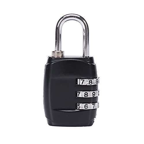 Preisvergleich Produktbild Cestval Zahlenschloss für Koffer und Gepäck auf Reisen (schwarz)