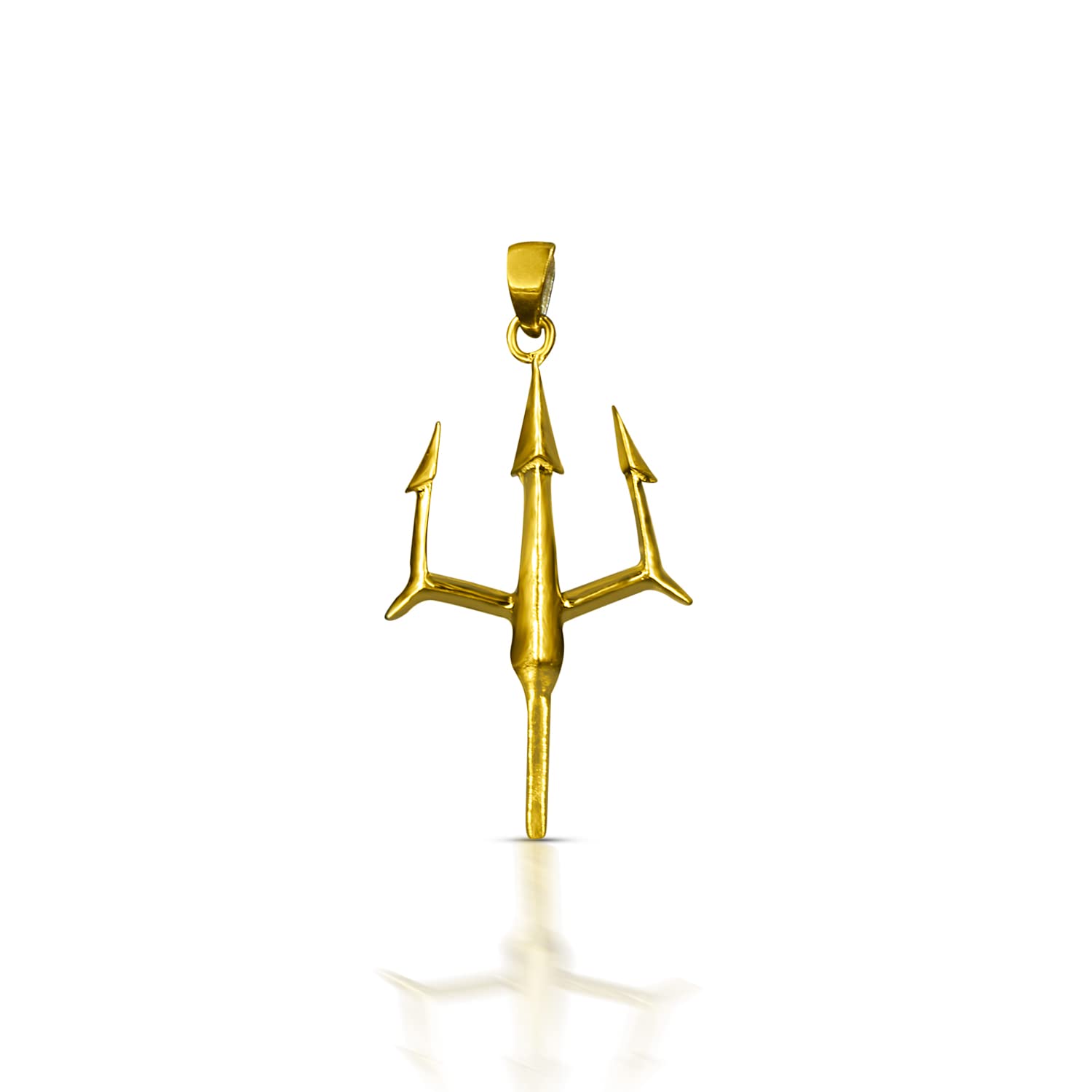 gem o sparkle 925 Sterling Silver Trident Pendant For Men & Boys Stylish Silver Pendant-picture-10
