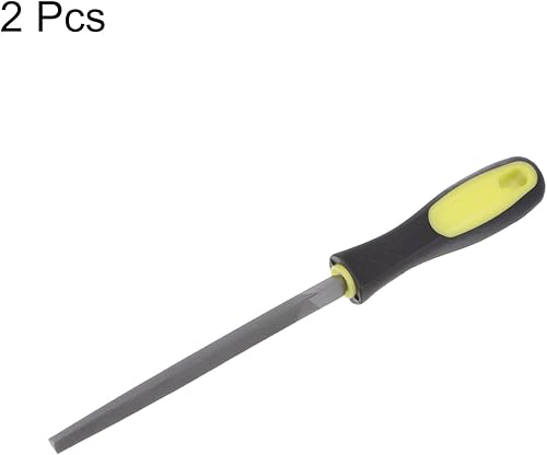 Miniatura 3 de 2pcs lima triangular 8" alto carbono endurecido acero cortado mano raspador con mango de plástico para desbarbar y quitar material