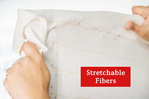 Image of DABLINE 80 inch x 120 inch Primary Tufting Cloth for Rug Making and Punch Needle, Premium Monks Cloth for Cut and Loop Pile Guns, Fabric With Marked Lines