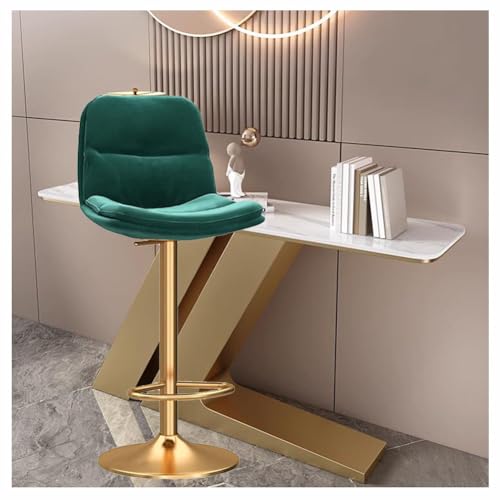 Sillas de bar modernas de terciopelo con base de metal para encimera de isla de cocina, elegantes taburetes de comedor para desayuno