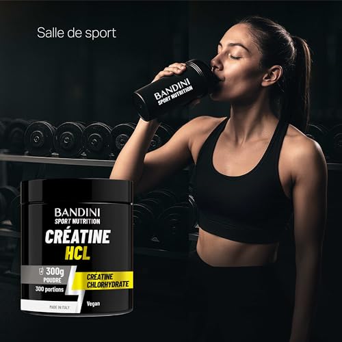 Bandini® Créatine HCL en poudre 300g - Saveur très forte et intense, mais 100% PURE - Évitez-la si vous êtes sensible au goût ACIDE - Sport et pré-entraînement - 100% Vegan - Chlorhydrate de creatine – Image 5