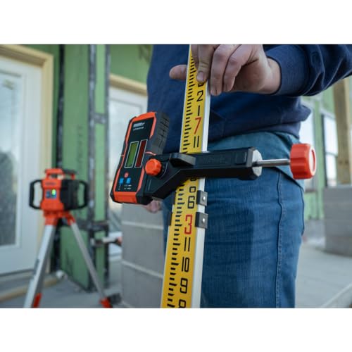 Image of Johnson Level & Tool JLR300-UNV-RG Universal Green & Red Rotary Laser Detector, Dual Sided Detector, LED Backlit Display