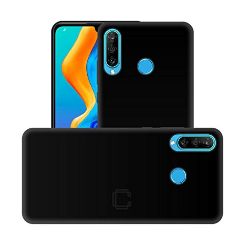 Image of Case Creation for Huawei P30 Lite 2019 Back case, Huawei P30 Lite Slim Flexible Smart Look case with 360 Camera All Angle Protection (Pure Black)