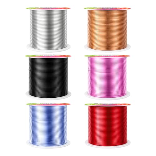 Image of Mandala Crafts 22 GA Red Copper Black Assorted Anodized Aluminum Craft Wire | 450 FT, Colored, Flexible, Bendable for Bonsai Armature Sculpting Wire Wrapping Jewelry Making, Weather & Tarnish Resistant