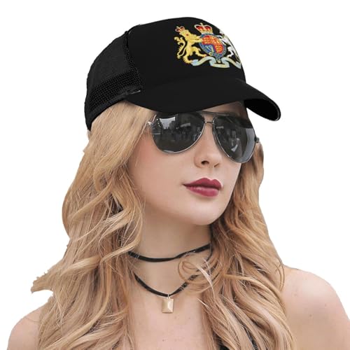 Coat of arms of The United Kingdom Mesh Baseball Cap - Classic Adjustable Peak Cap, Trucker Hat for Men & Women 5