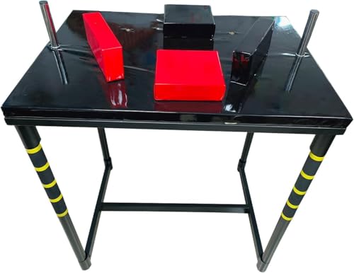 Mesa de Lucha de Brazos,Mesa de Batalla Profesional estándar de Brazo,Equipo de Mesa de Lucha de Brazos for Gimnasio, Club, Oficina Familiar (Negro)