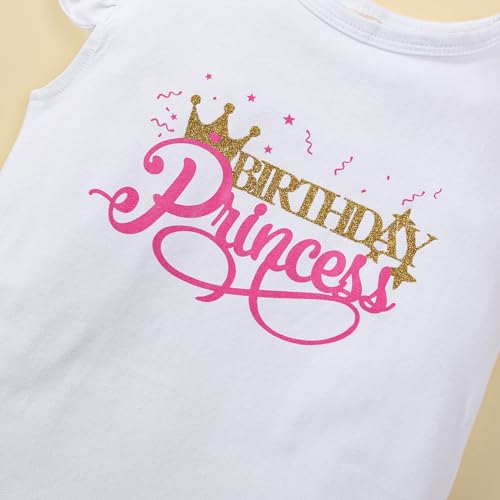 Toddler Baby Girls Birthday Princess Outfits T Shirt2