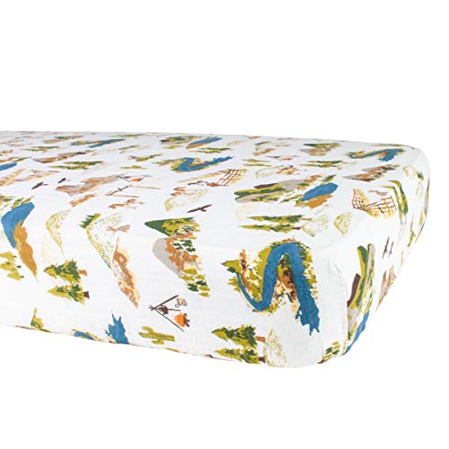 Image of Bebe au Lait Muslin Crib Sheet, Wyoming