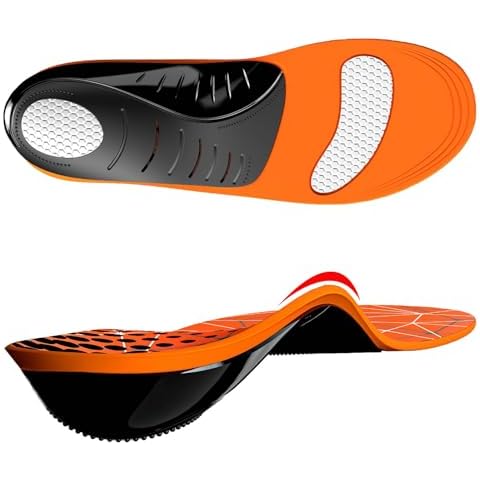 Work Boot Insoles for Standing All Day, High Arch Support Orthotic Shoe Inserts for Men Women- Metatarsal Plantar Fasciitis Relief,Flat Feet Insoles Men- Memory Foam Cloud Shoe Insoles for Women Men Cover