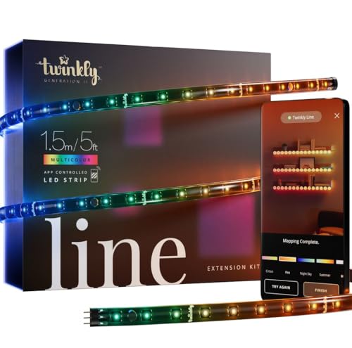 Kit de extensión Twinkly Line Tira LED RGB adhesiva magnética 1.5 m miniatura 1
