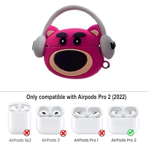 Image of YODI Case Cover for Airpods Pro|Pro 2|Airpods Pro 3|Airpods 4 Pouch, Silicone Cases with Cleaner Kit 360 Drop Protection,Shock-Resistant ([Headphone - Redbear ], Airpods Pro /Pro 2)