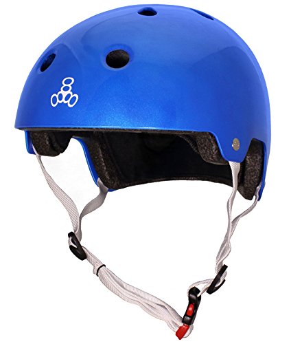 Triple 8 New York 1351000025 Brain Saver EPS Casco, Azul Metalizado, S/M