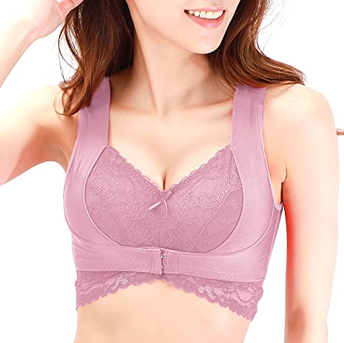 [チャーメイクボディ] 【anan掲載モデル】 ナイトブラ 育乳 ノンワイヤー 脇高 3段ホック 【バストサロン監修】 (ピンク, L)