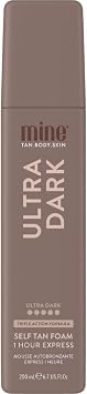 MineTan Ultra Dark Self Tanning Mousse | Bronze Collection - 1 Hour Instant Express, Face & Body Fake Tanner, Triple Action Skin Hydrating Formula, Coconut Scented, 200 ml