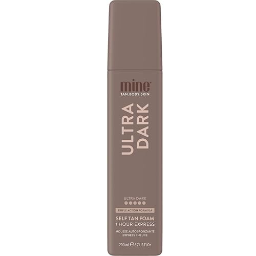 MineTan - Espuma autobronceadora oscura, colección Bronce, la mejor mousse bronceadora falsa para un brillo bronceado instantáneo profundo, expreso